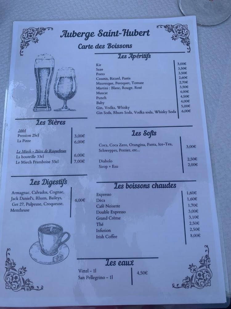 Auberge saint Hubert - Menu Image 4